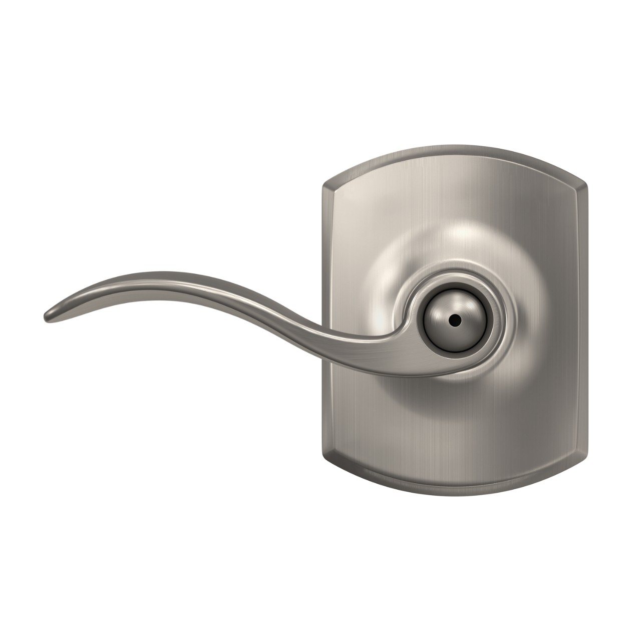 Accent Lever Bed & Bath Lock with Greenwich Trim
