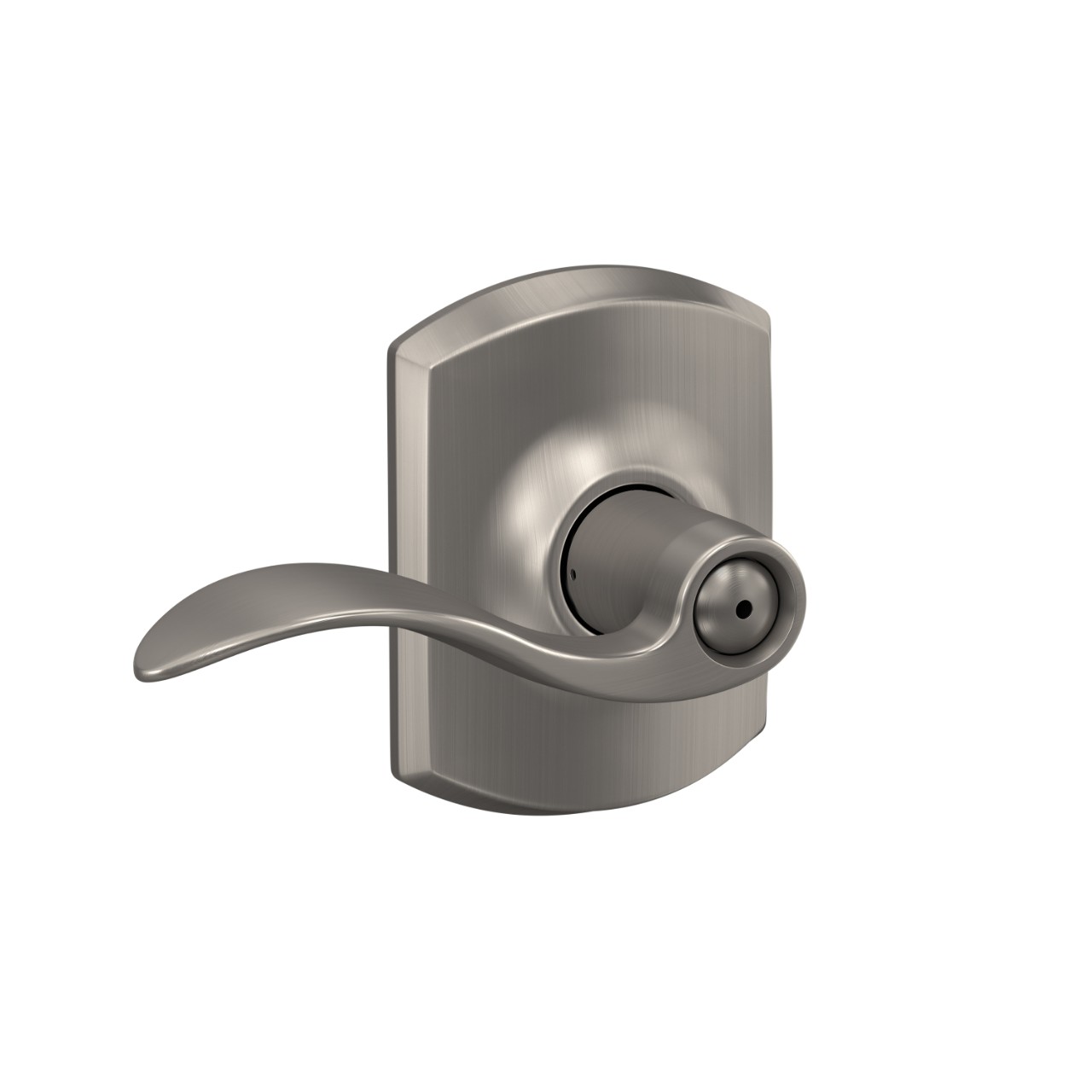 Accent Lever Bed & Bath Lock with Greenwich Trim