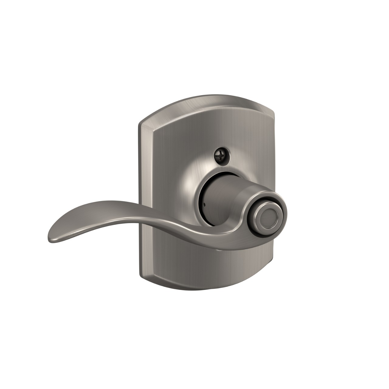 Accent Lever Bed & Bath Lock with Greenwich Trim