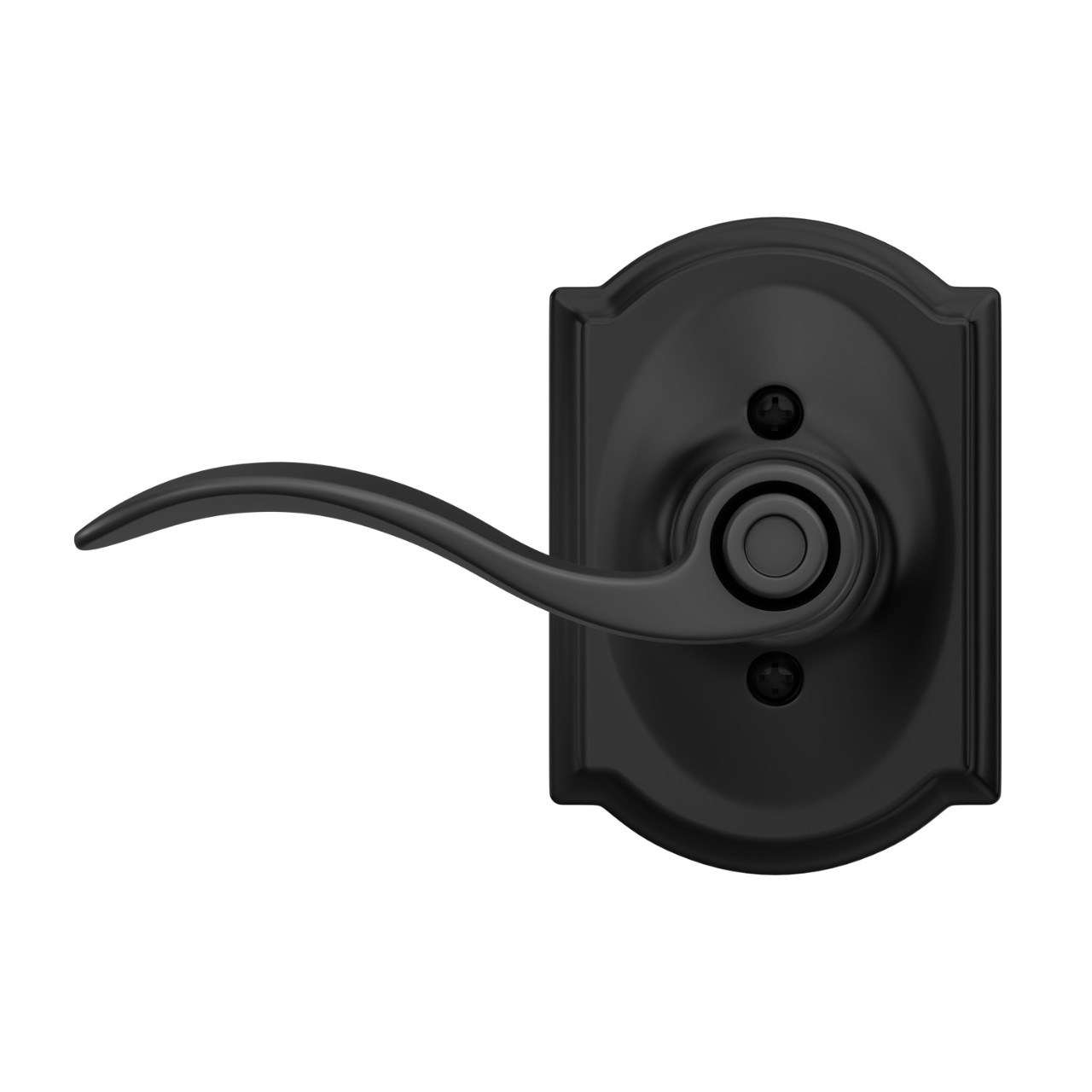Accent Lever Bed & Bath Lock with Camelot Trim