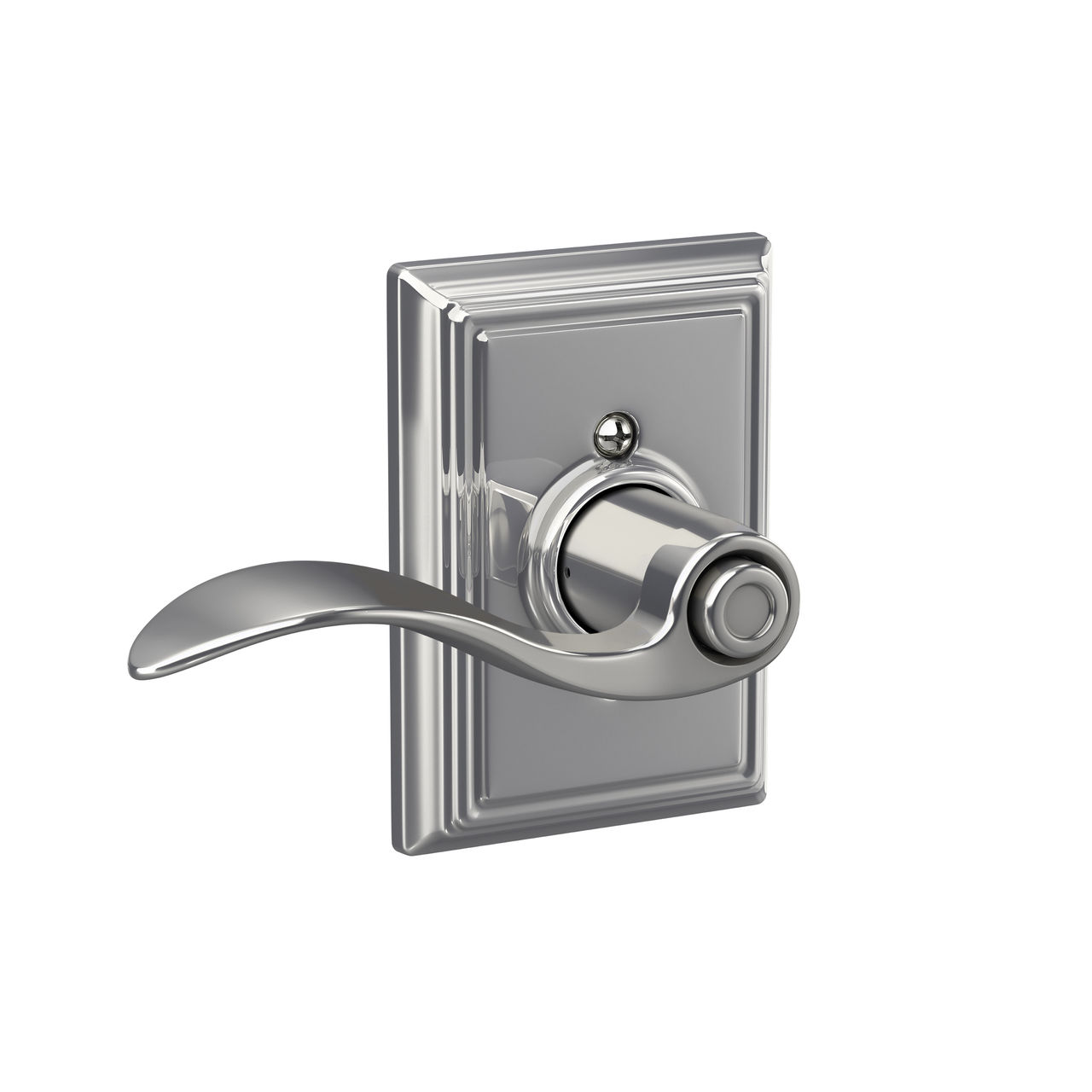 Accent Lever Bed & Bath Lock with Addison Trim