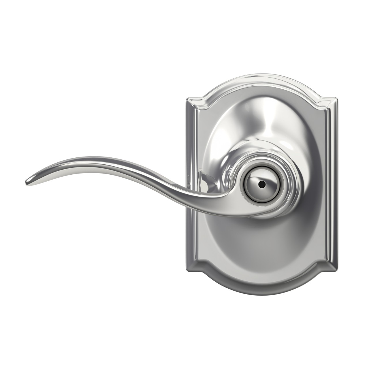 Accent Lever Bed & Bath Lock with Camelot Trim
