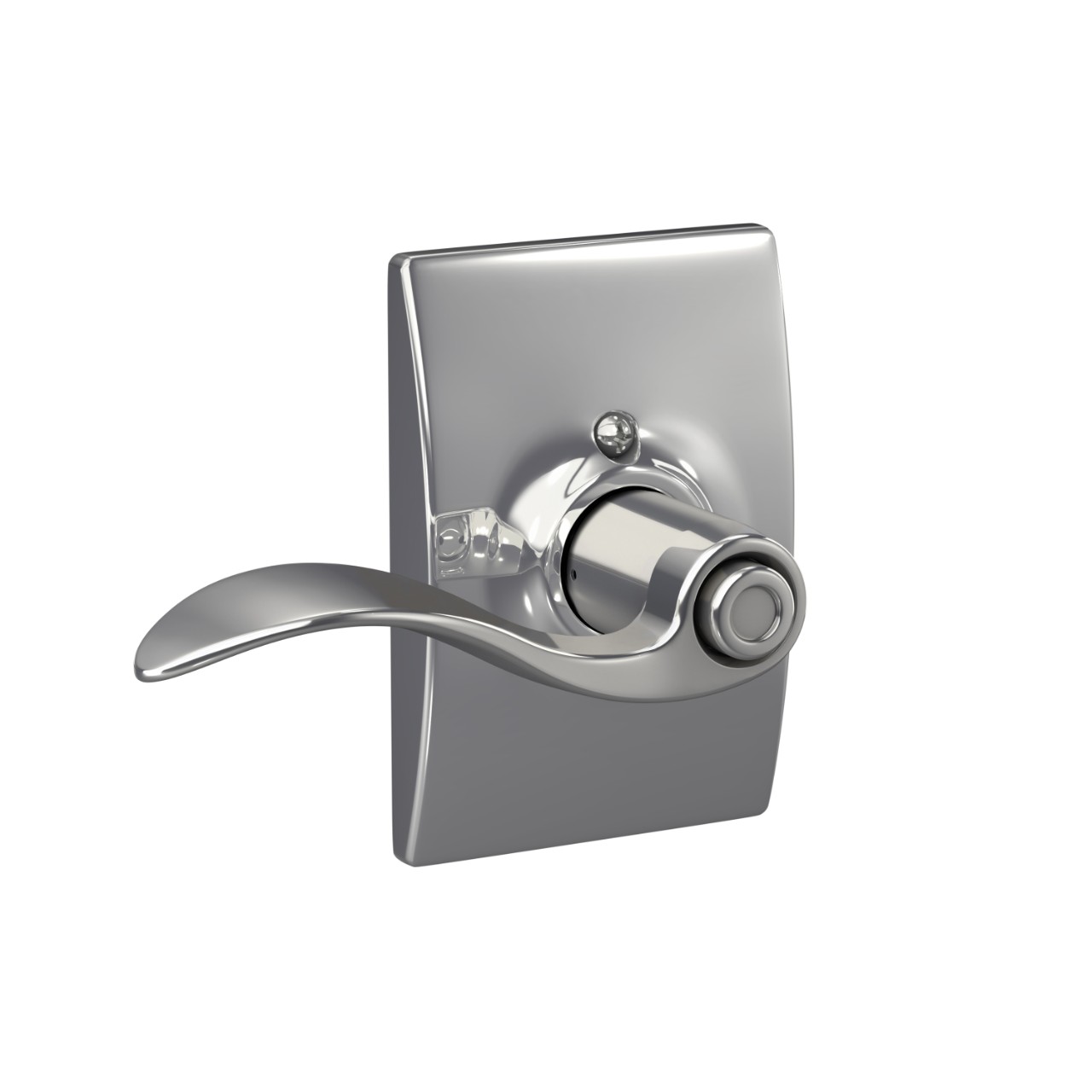 Accent Lever Bed & Bath Lock with Century Trim