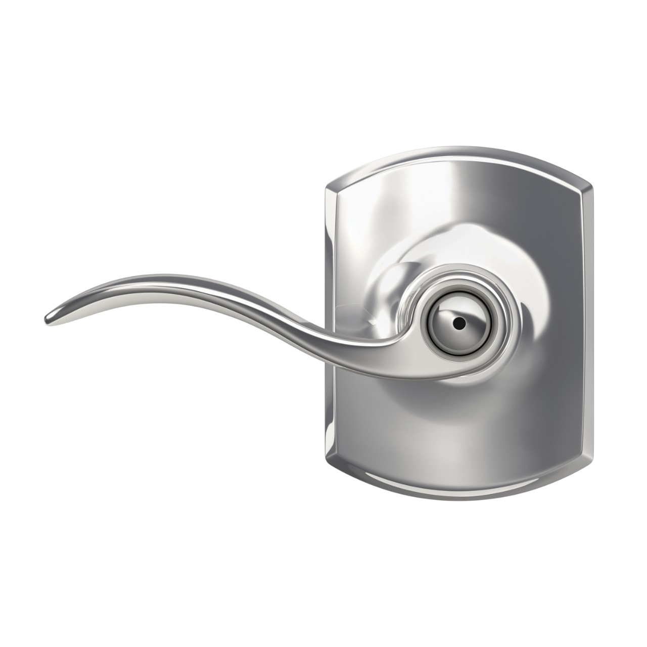 Accent Lever Bed & Bath Lock with Greenwich Trim
