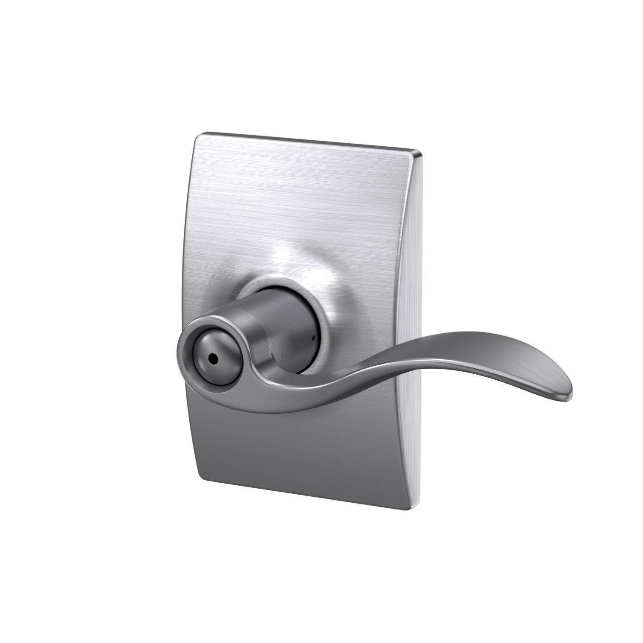Accent Lever Bed & Bath Lock with Century Trim