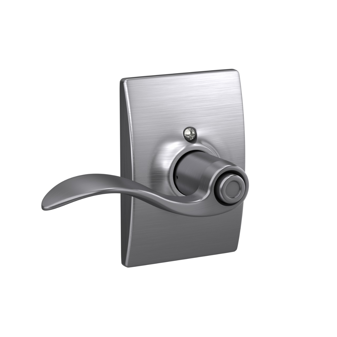 Accent Lever Bed & Bath Lock with Century Trim