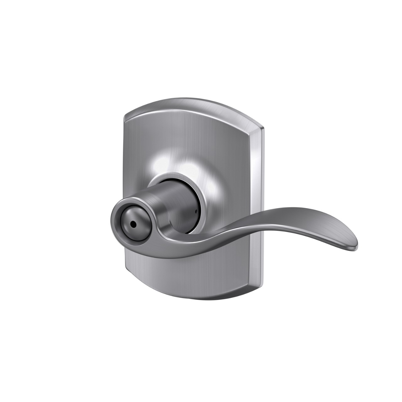 Accent Lever Bed & Bath Lock with Greenwich Trim