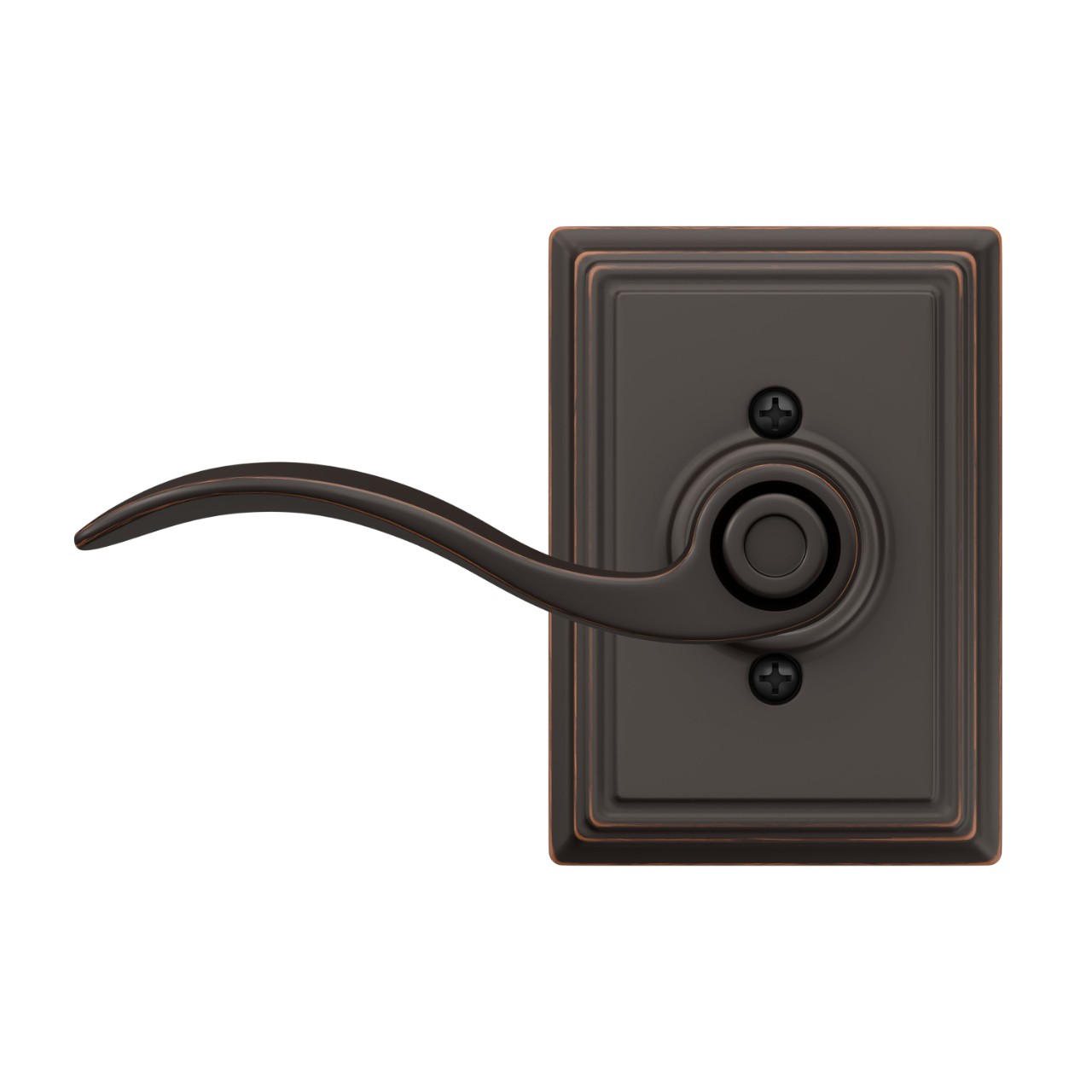 Accent Lever Bed & Bath Lock with Addison Trim