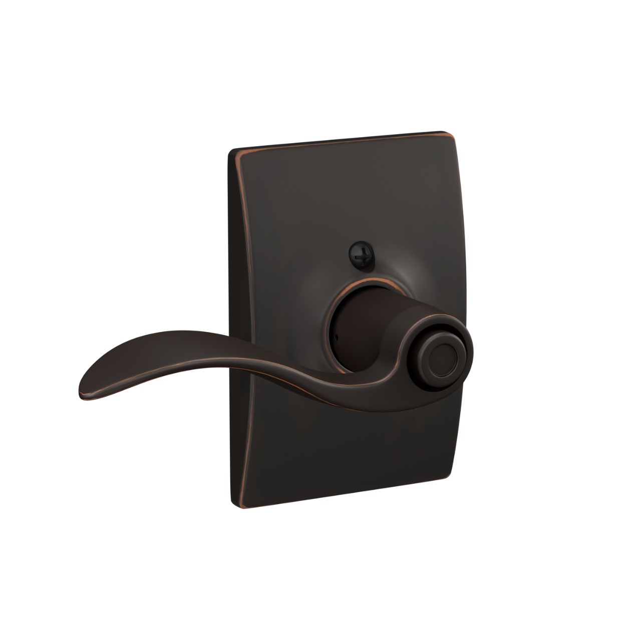 Accent Lever Bed & Bath Lock with Century Trim
