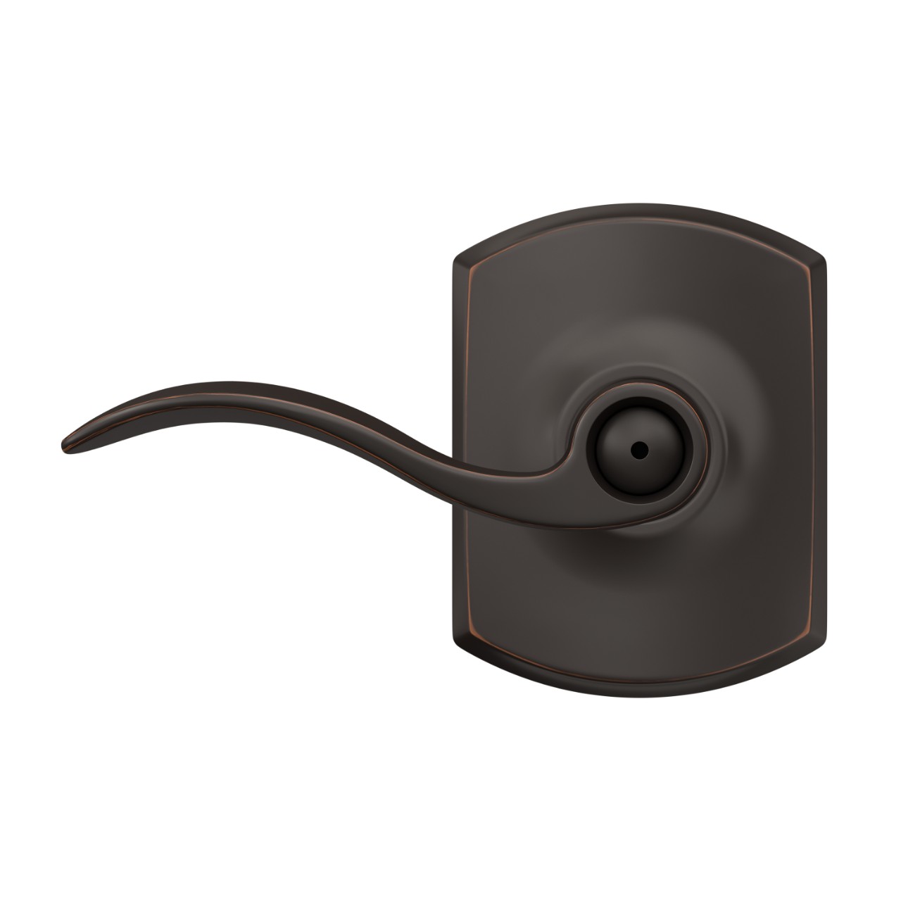 Accent Lever Bed & Bath Lock with Greenwich Trim