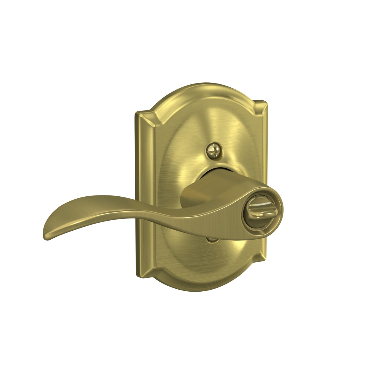 Accent Lever Keyed Entry Lock with Camelot Trim