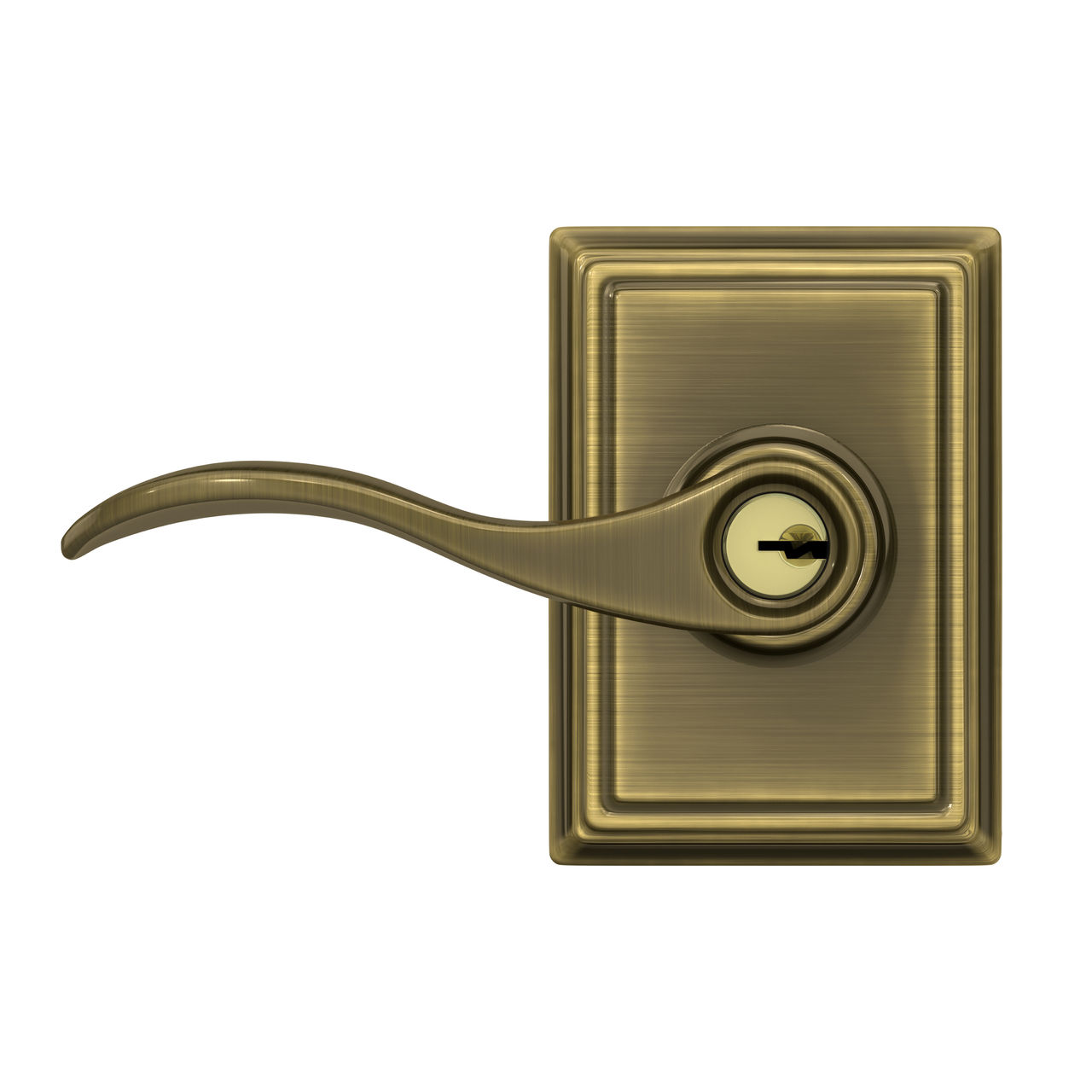 Accent Lever Keyed Entry Lock with Addison Trim
