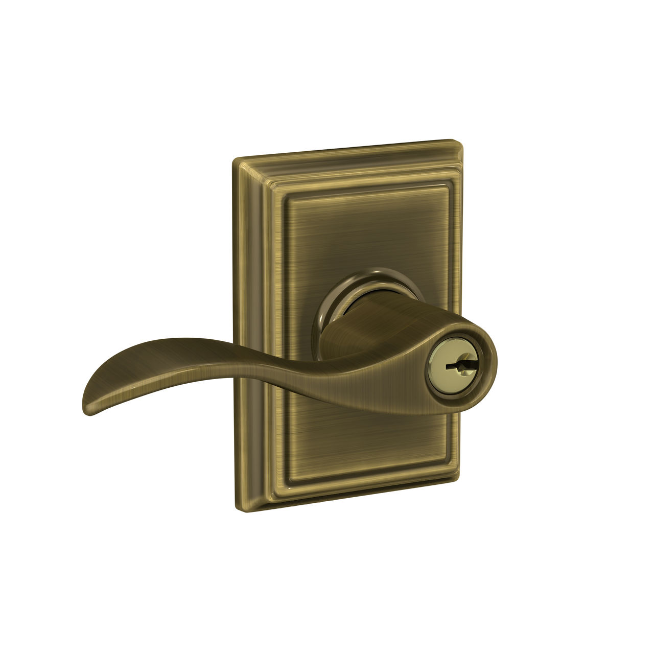 Accent Lever Keyed Entry Lock with Addison Trim