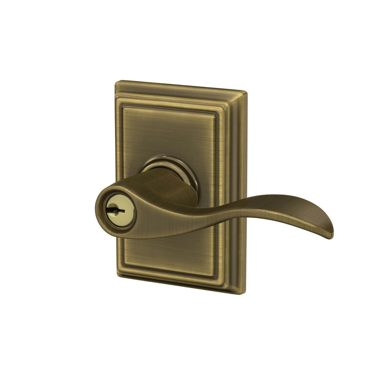 Accent Lever Keyed Entry Lock with Addison Trim