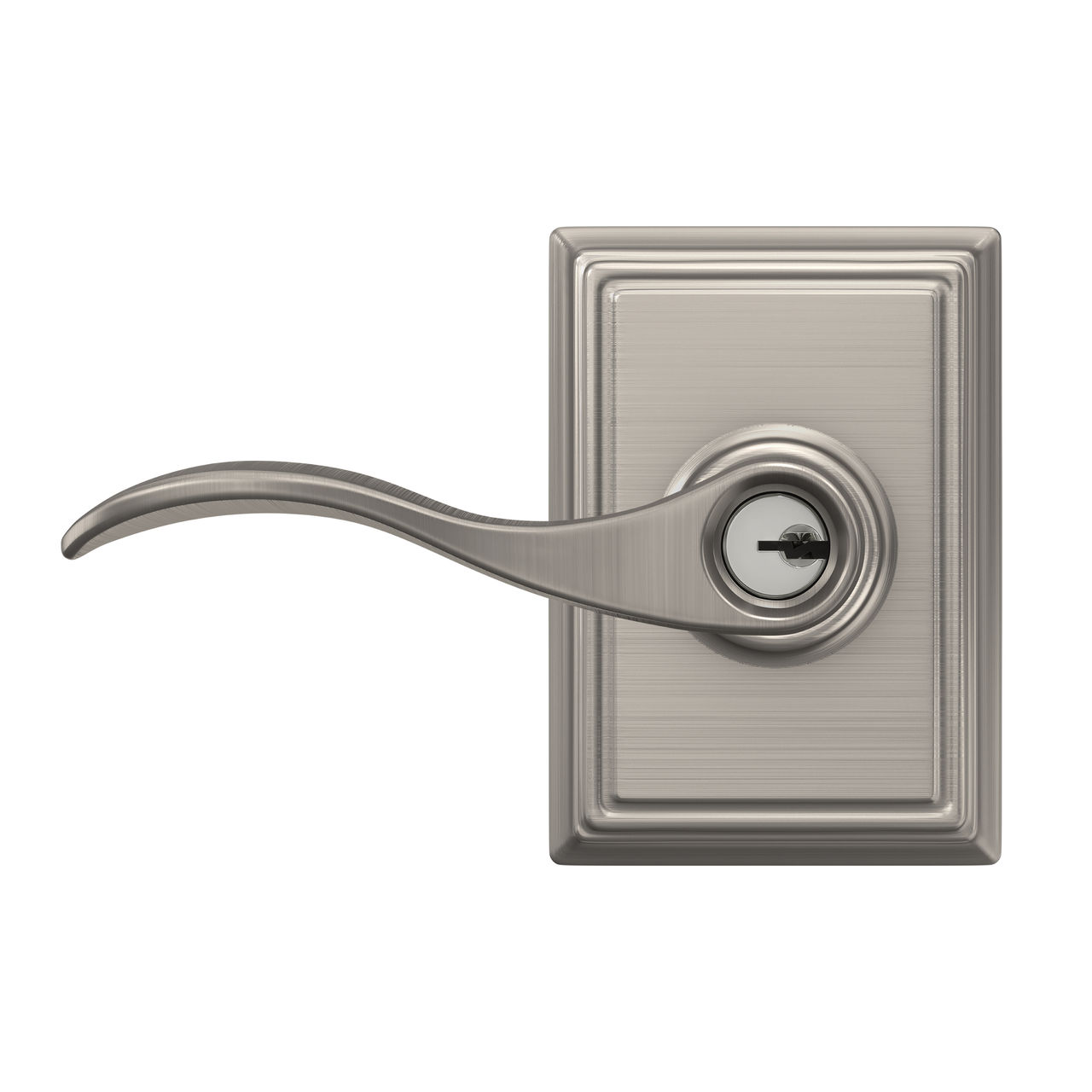 Accent Lever Keyed Entry Lock with Addison Trim