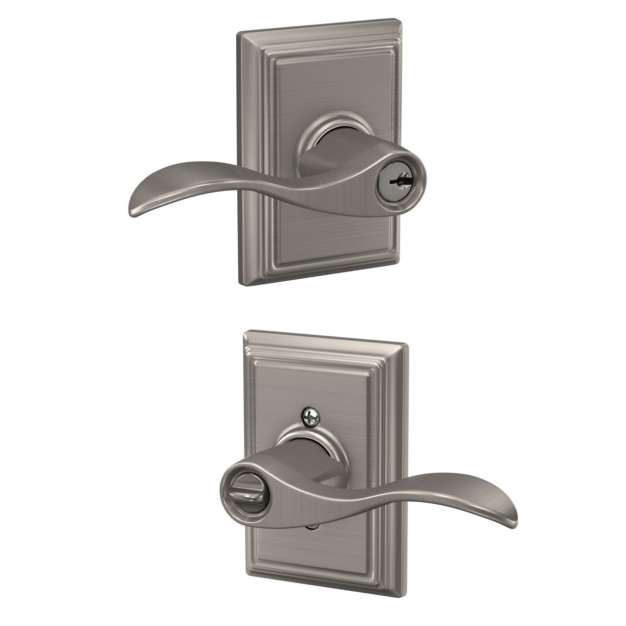 Accent Lever Keyed Entry Lock with Addison Trim