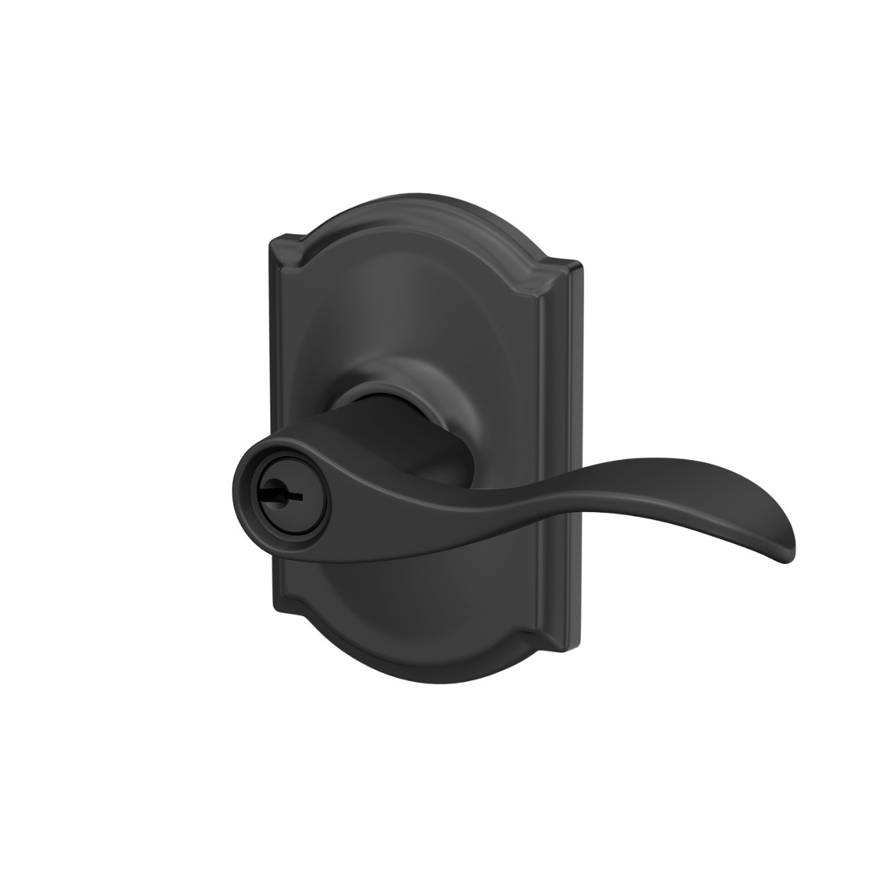 Accent Lever Keyed Entry Lock with Camelot Trim