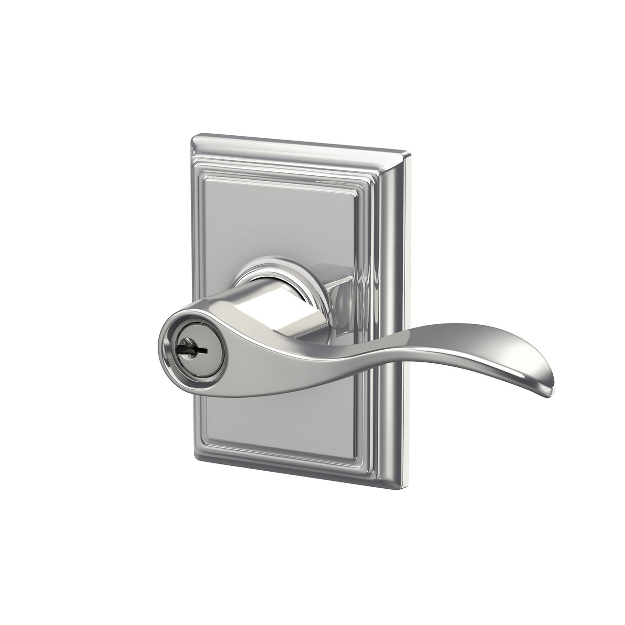 Accent Lever Keyed Entry Lock with Addison Trim