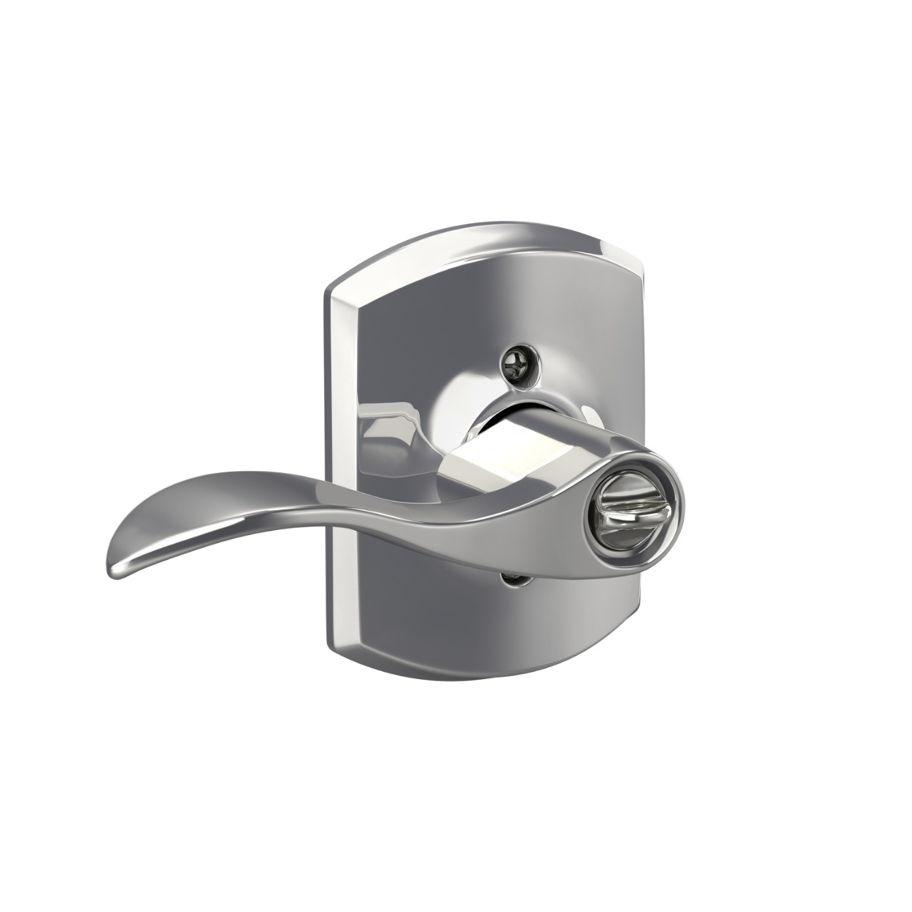 Accent Lever Keyed Entry Lock with Greenwich Trim