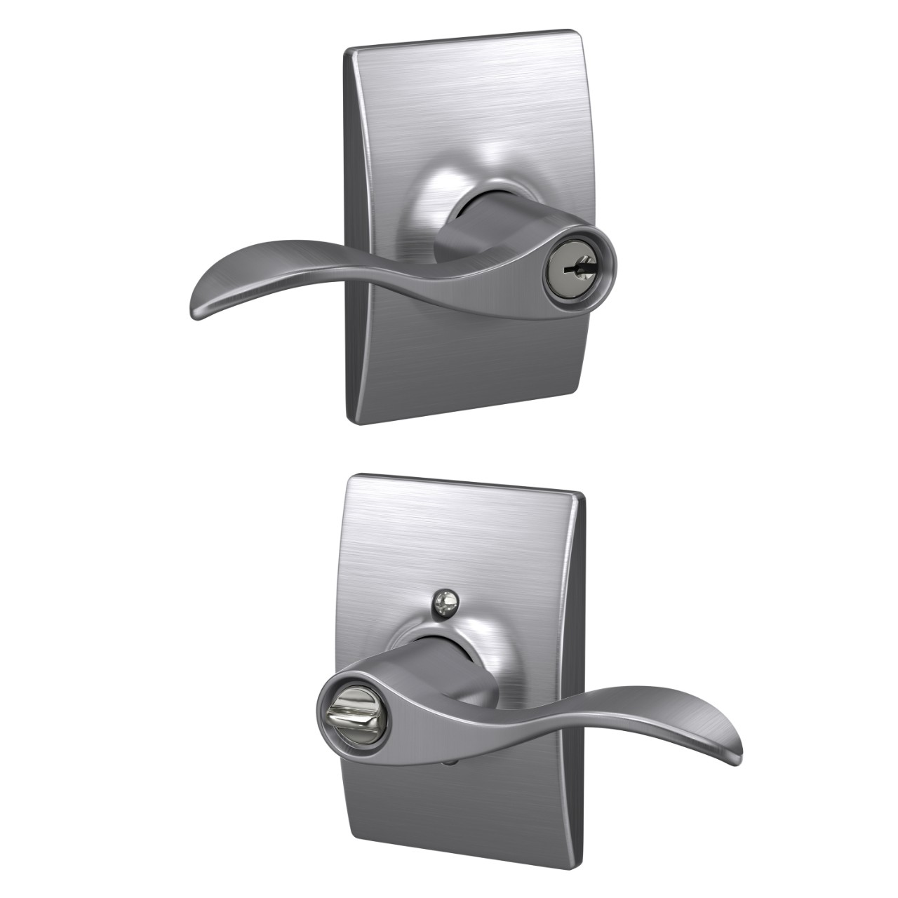 Accent Lever Keyed Entry Lock with Century Trim