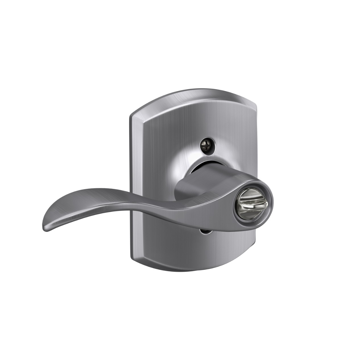 Accent Lever Keyed Entry Lock with Greenwich Trim