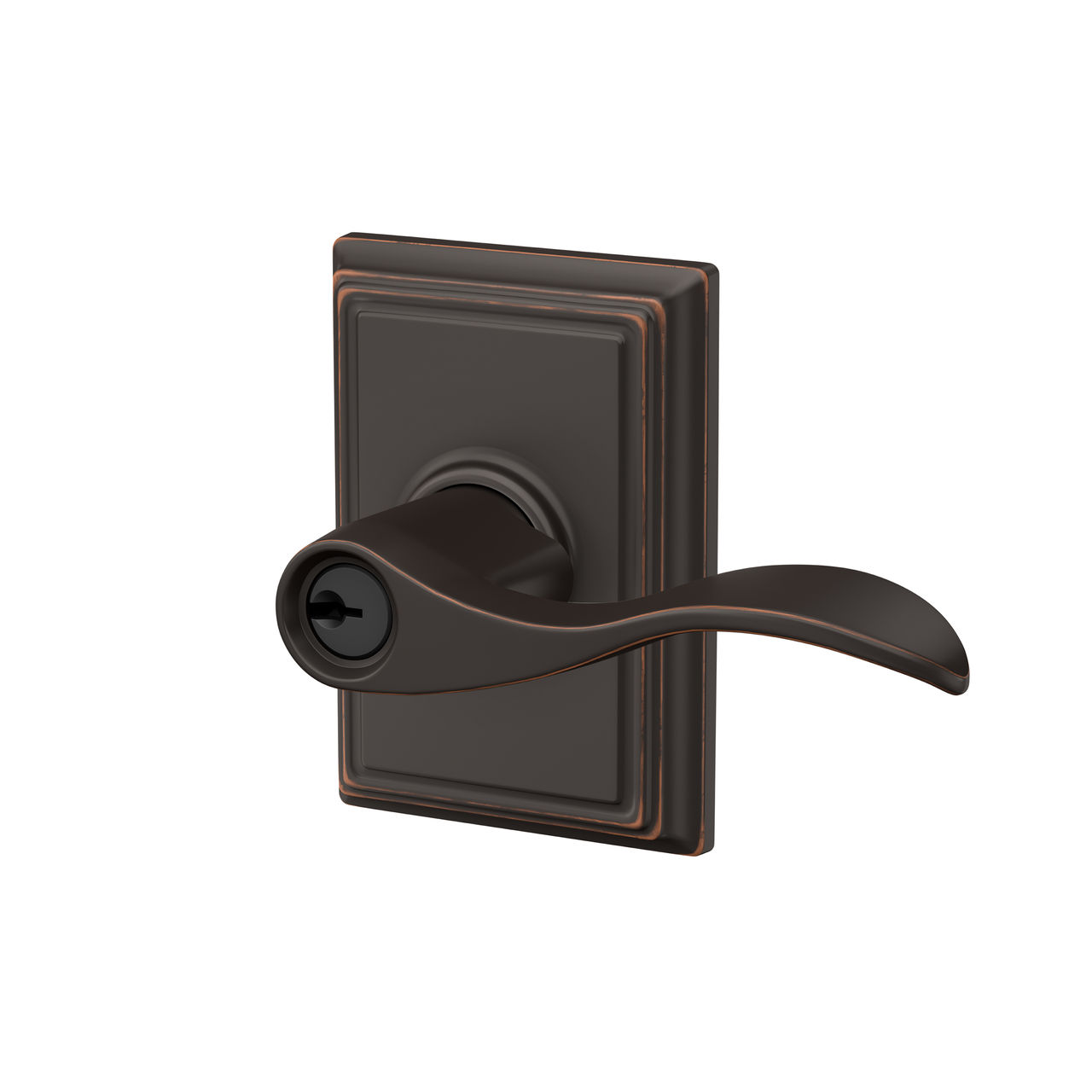 Accent Lever Keyed Entry Lock with Addison Trim