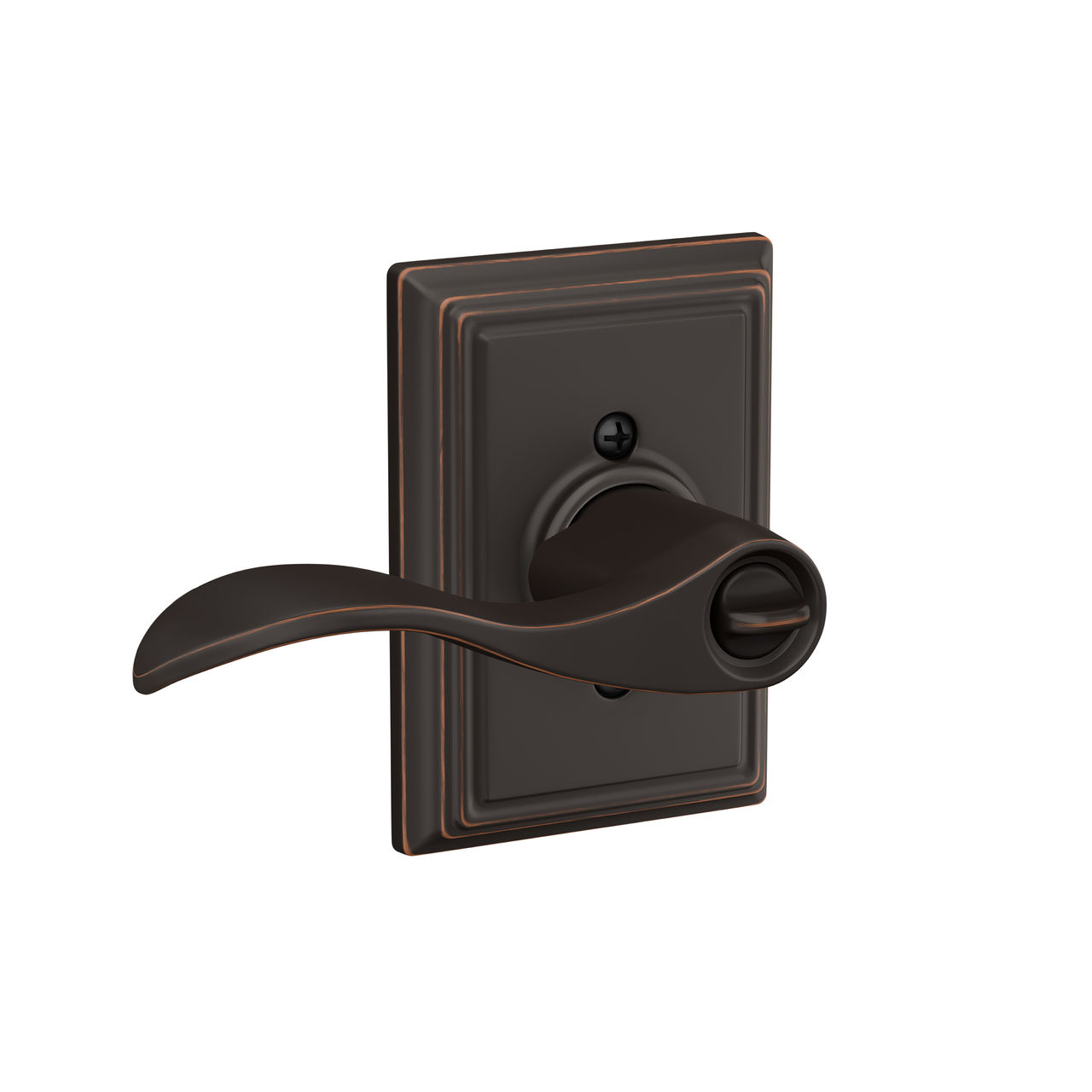 Accent Lever Keyed Entry Lock with Addison Trim