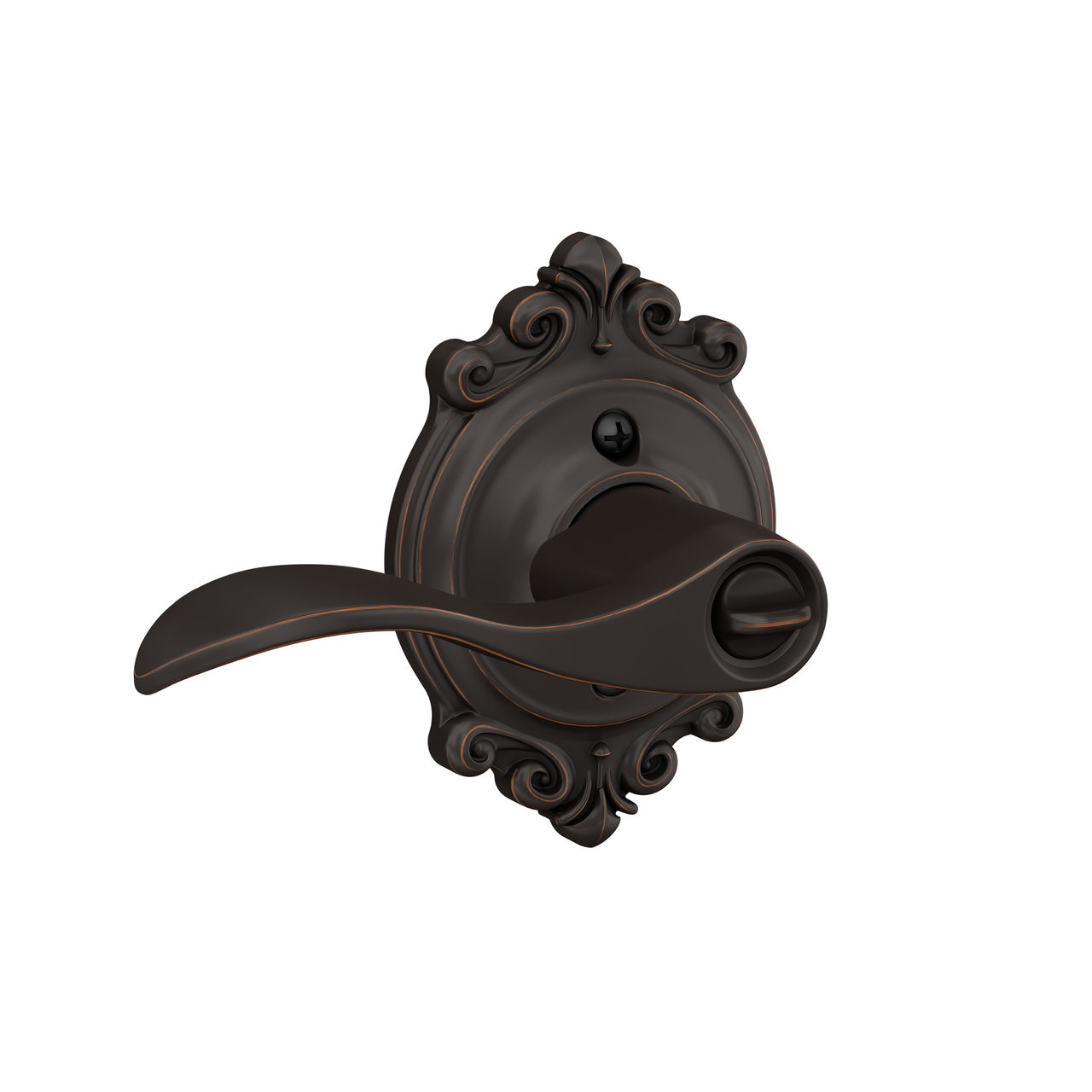 Accent Lever Keyed Entry Lock with Brookshire Trim