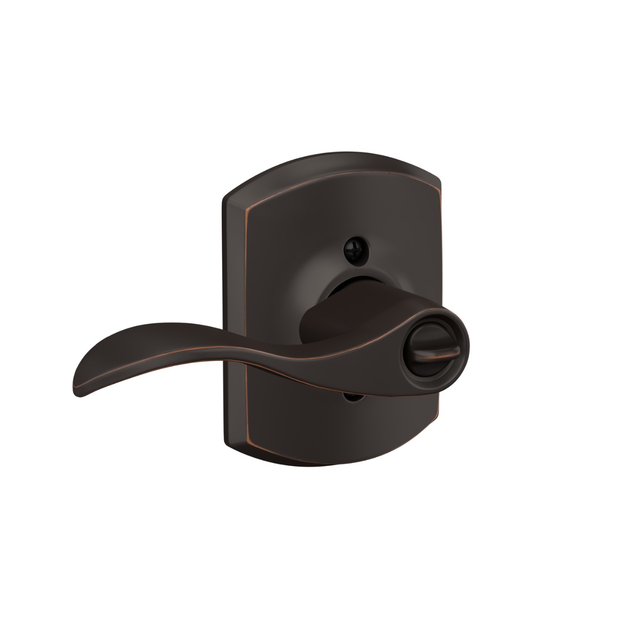 Accent Lever Keyed Entry Lock with Greenwich Trim