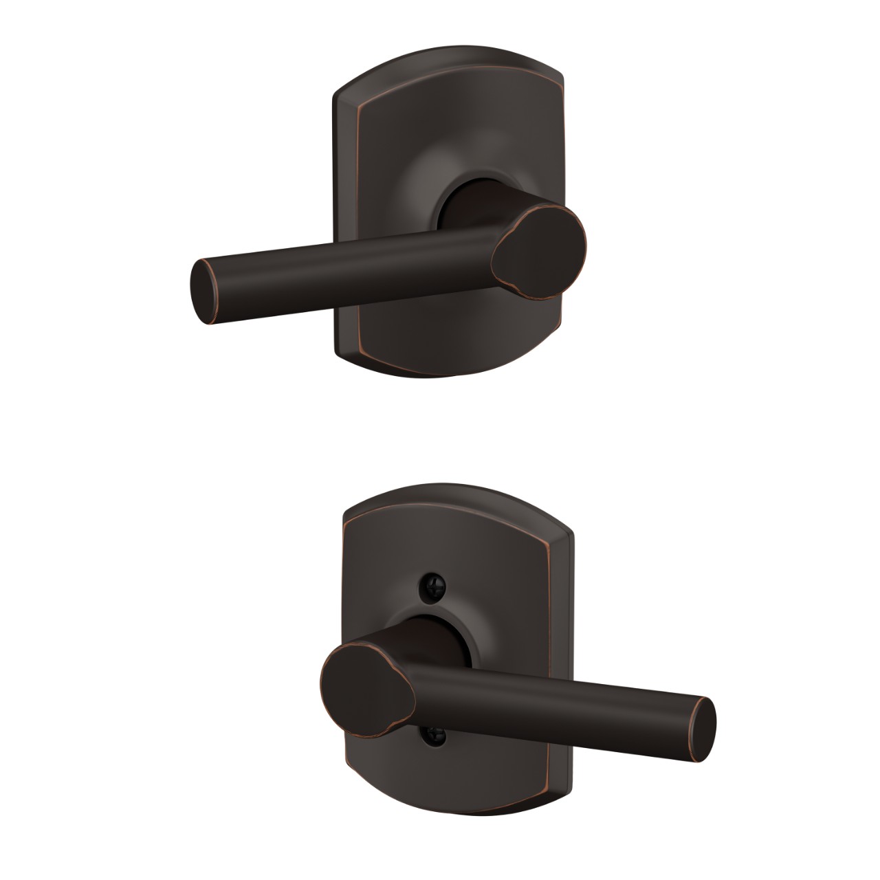 Broadway Lever Hall & Closet Lock with Greenwich Trim