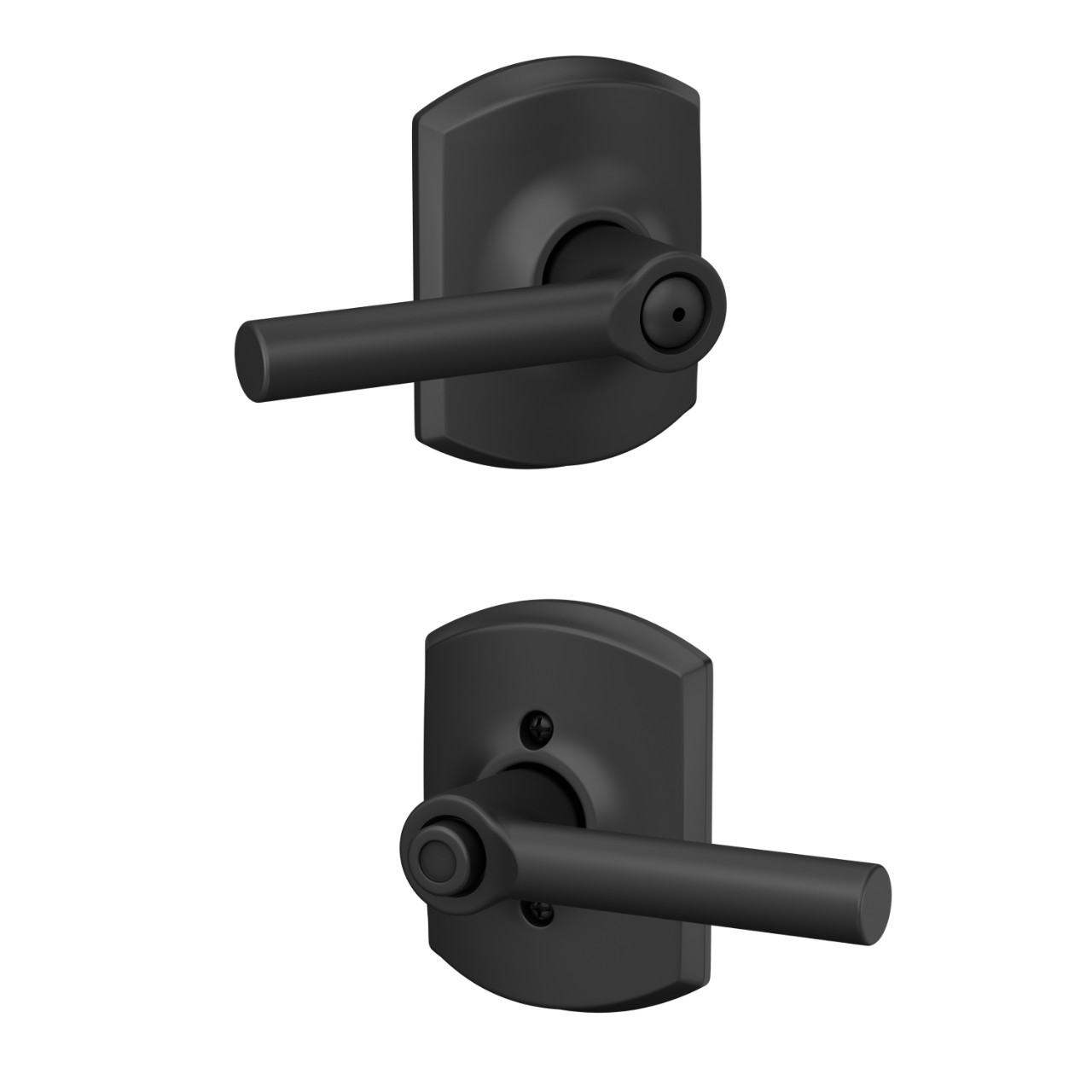 Broadway Lever Bed & Bath Lock with Greenwich Trim