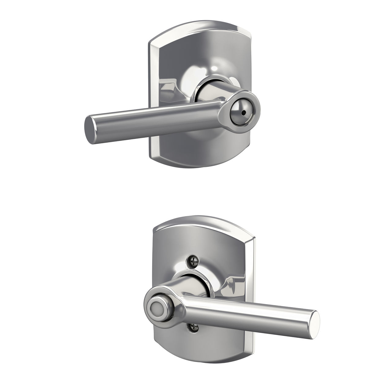 Broadway Lever Bed & Bath Lock with Greenwich Trim