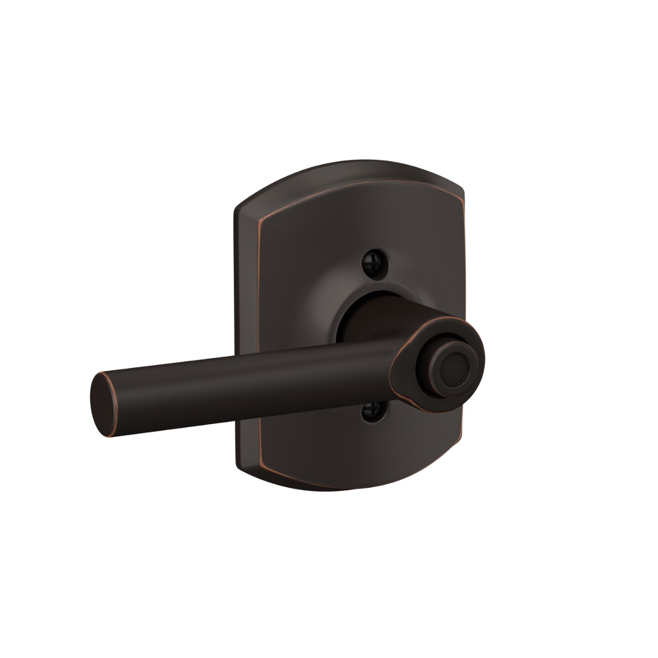Broadway Lever Bed & Bath Lock with Greenwich Trim