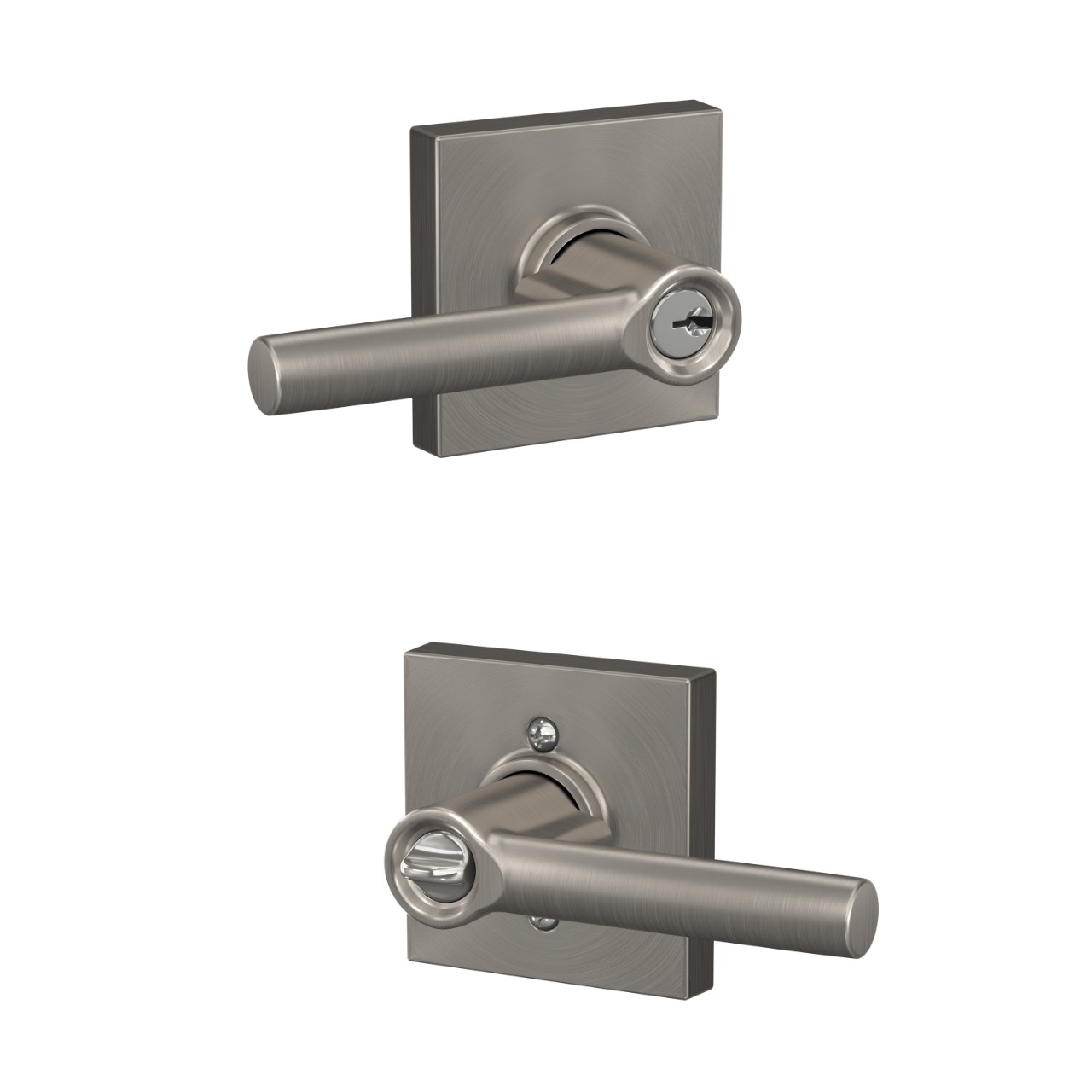 Broadway Lever Keyed Entry Lock with Collins Trim