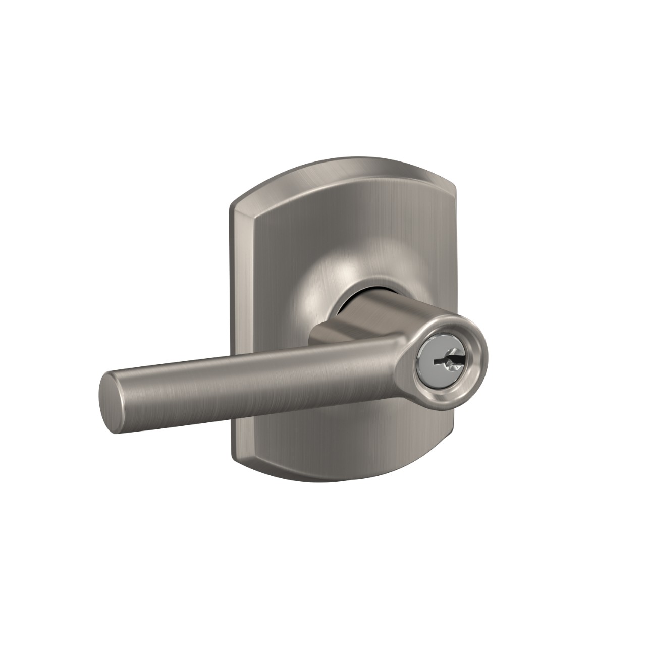 Broadway Lever Keyed Entry Lock with Greenwich Trim
