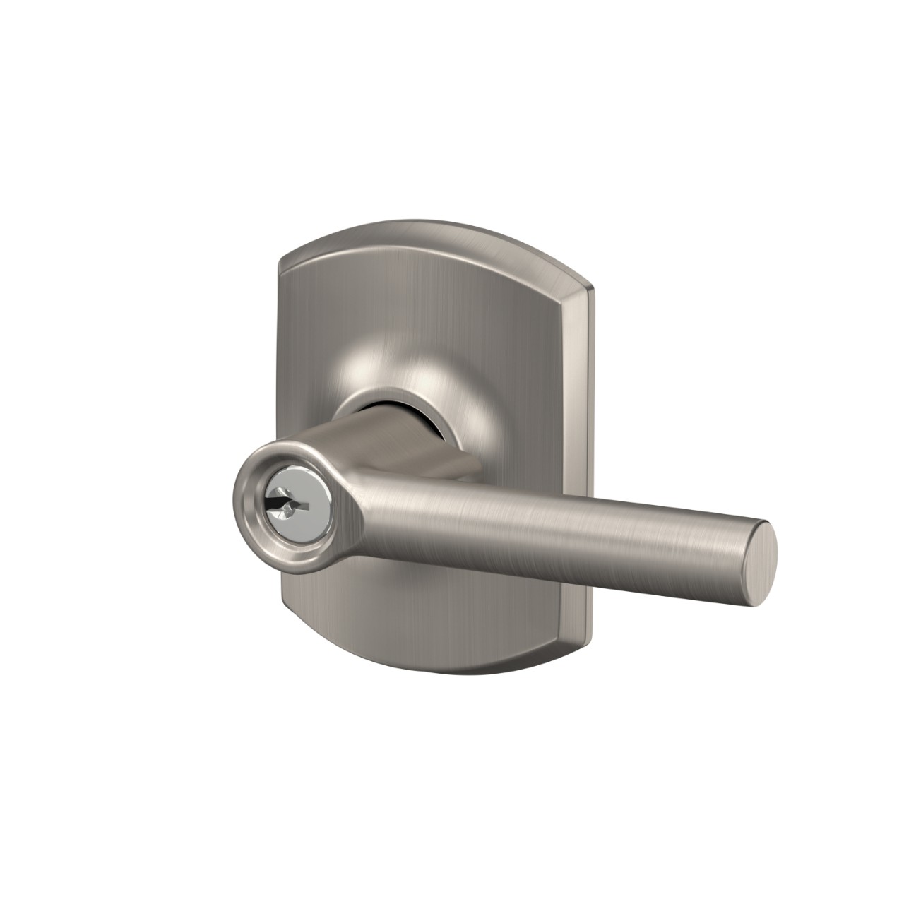 Broadway Lever Keyed Entry Lock with Greenwich Trim