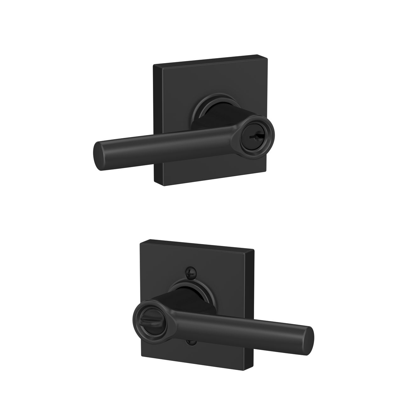 Broadway Lever Keyed Entry Lock with Collins Trim