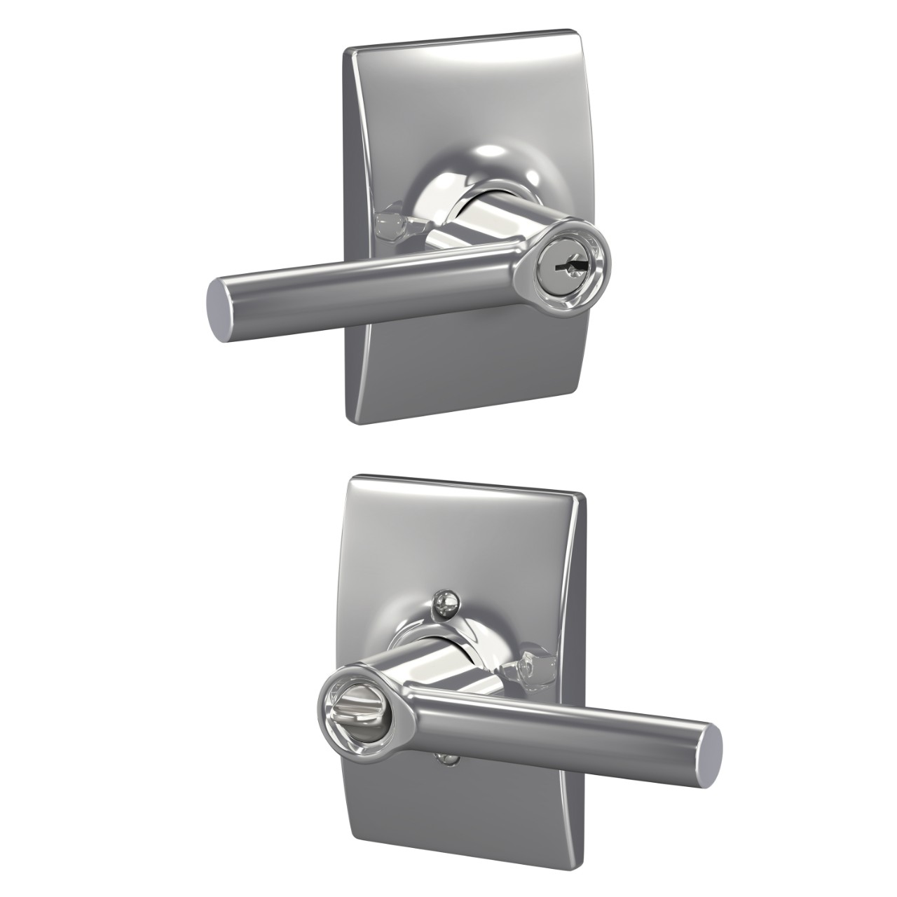 Broadway Lever Keyed Entry Lock with Century Trim