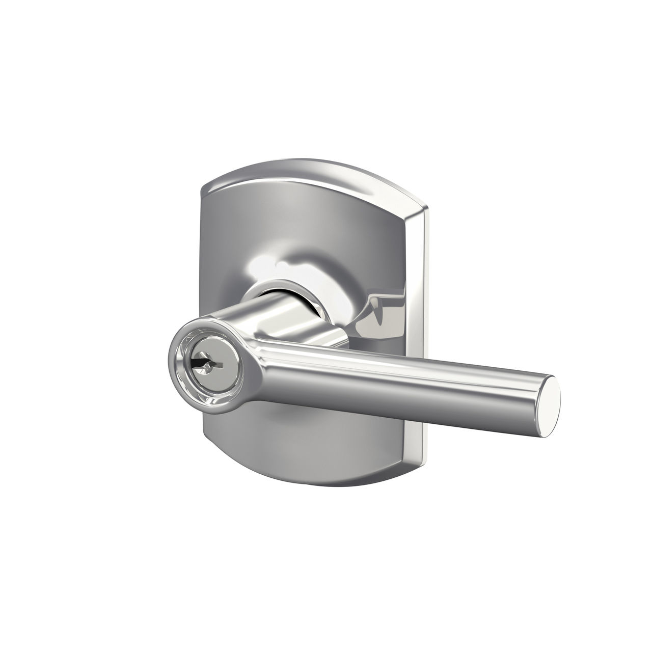 Broadway Lever Keyed Entry Lock with Greenwich Trim
