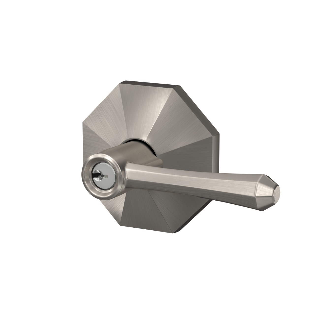 Dempsey Lever Keyed Entry Lock with Rosewood Trim
