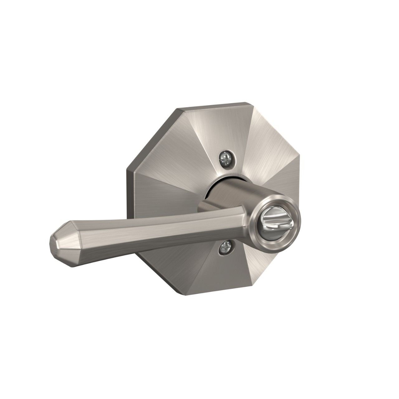 Dempsey Lever Keyed Entry Lock with Rosewood Trim