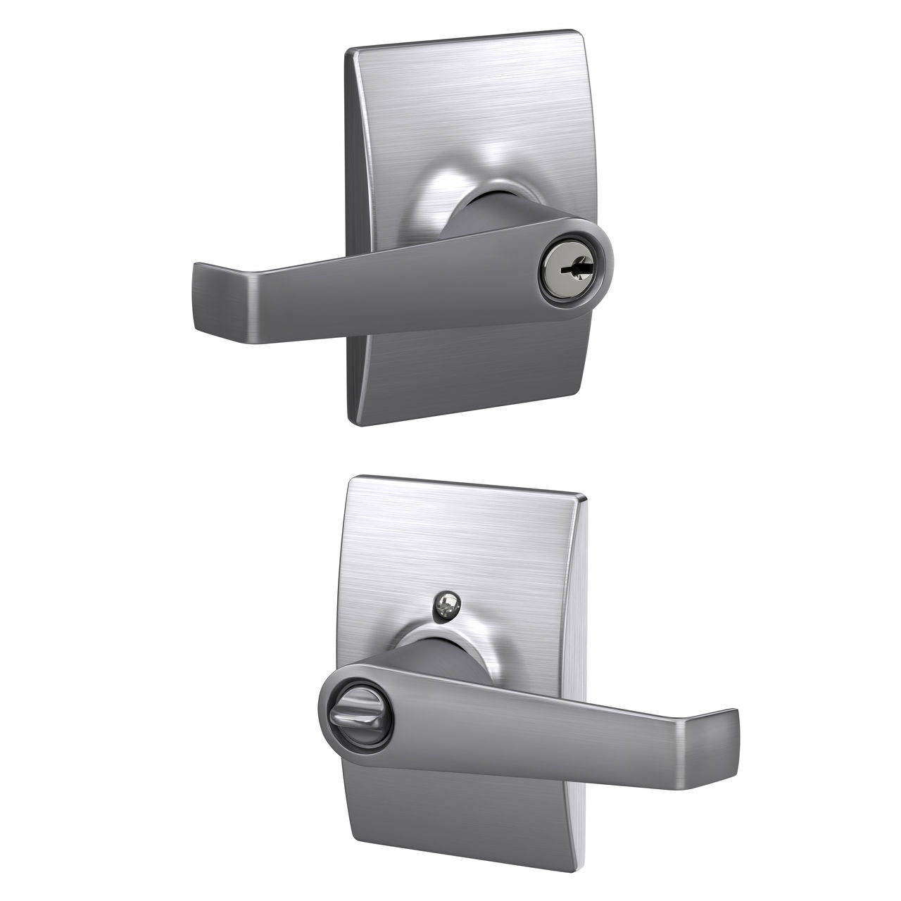 Elan Lever Keyed Entry Lock with Century Trim