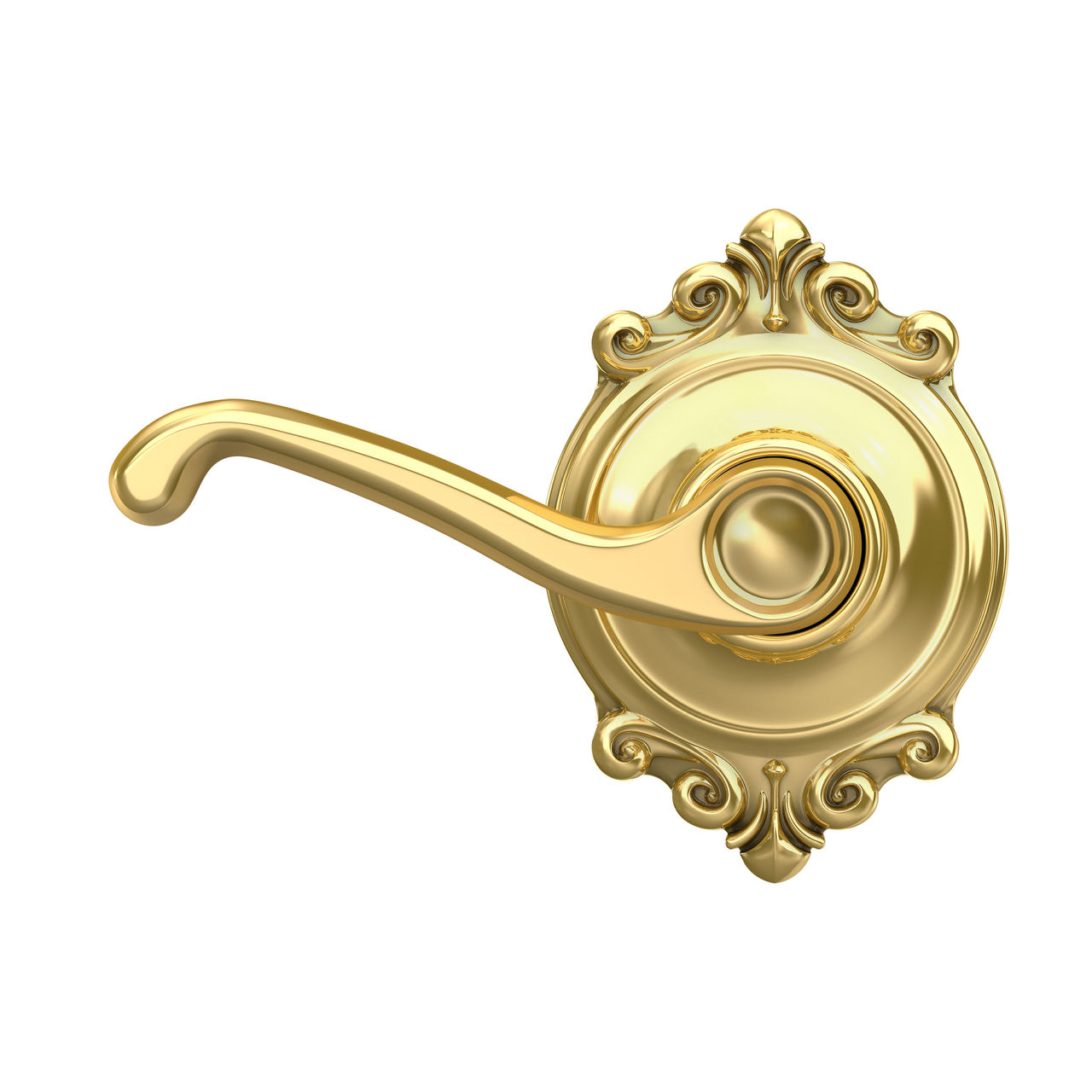 Flair Lever Hall & Closet Lock with Brookshire Trim