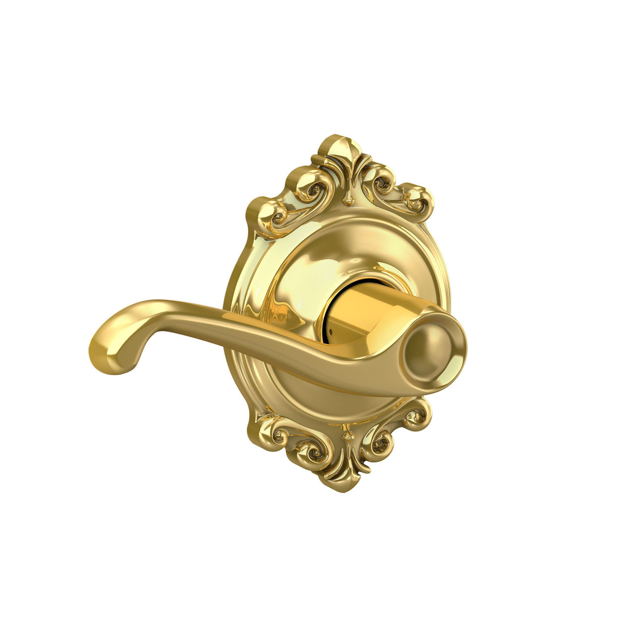 Flair Lever Hall & Closet Lock with Brookshire Trim