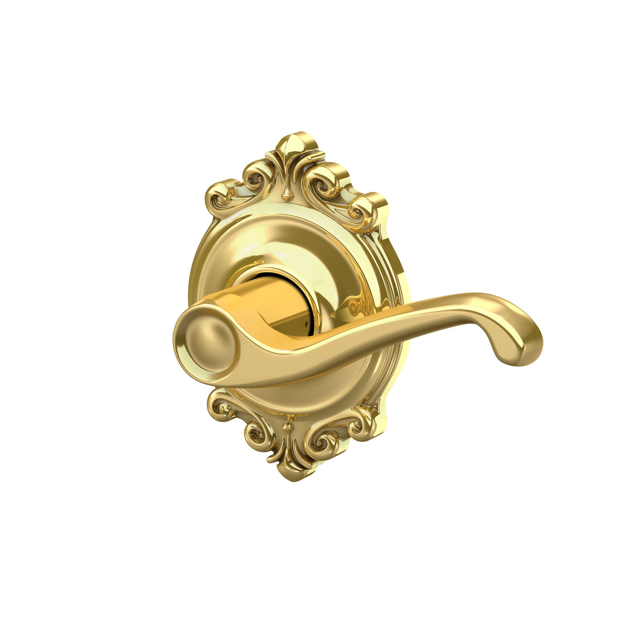 Flair Lever Hall & Closet Lock with Brookshire Trim
