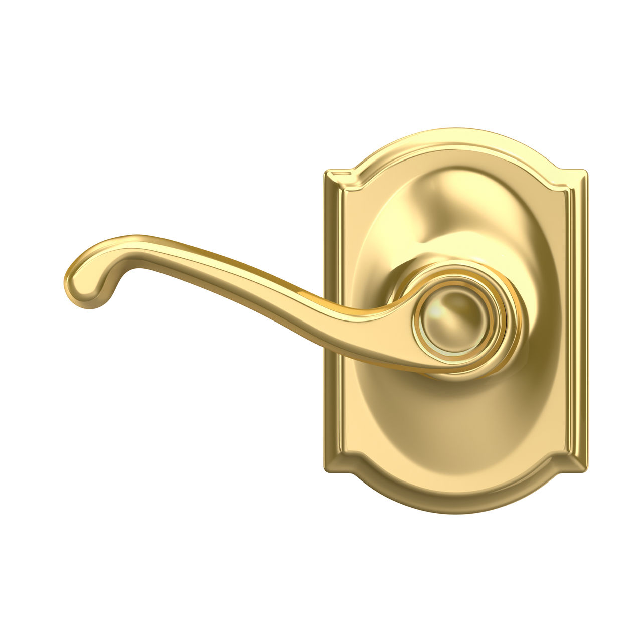 Flair Lever Hall & Closet Lock with Camelot Trim
