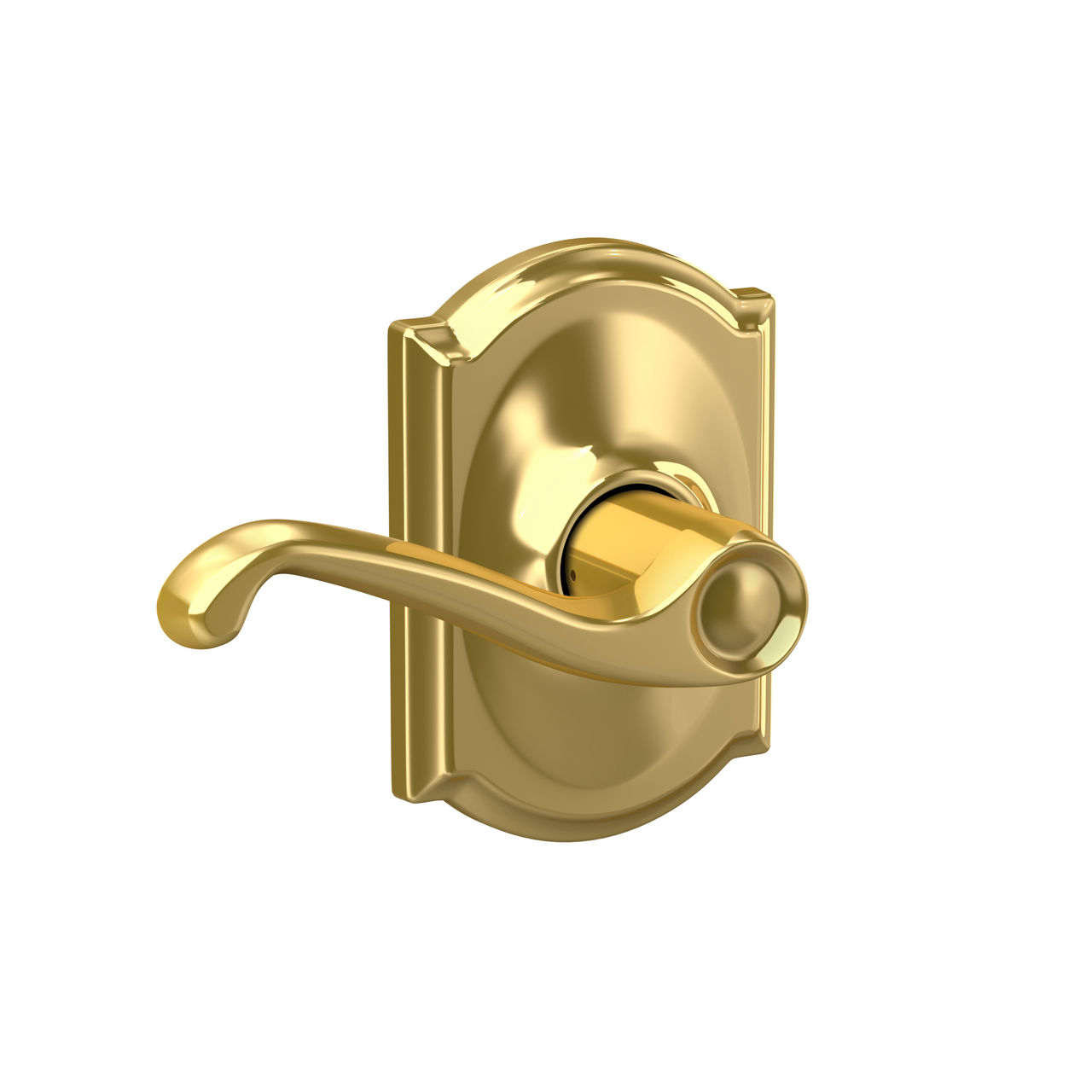 Flair Lever Hall & Closet Lock with Camelot Trim