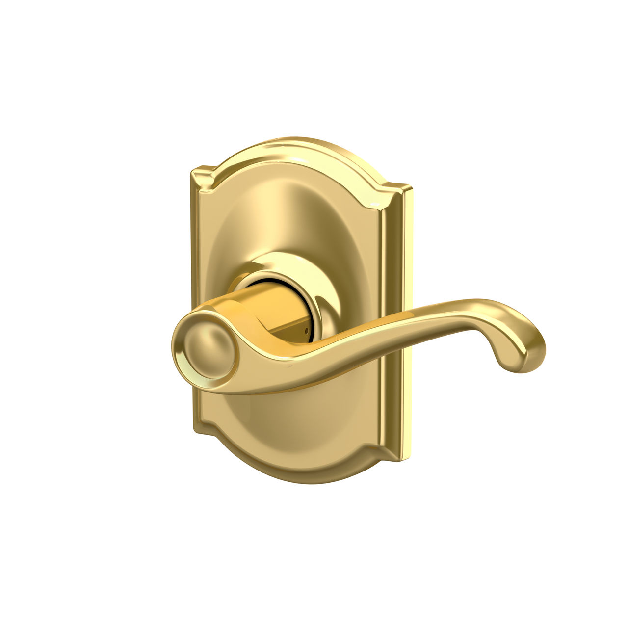 Flair Lever Hall & Closet Lock with Camelot Trim