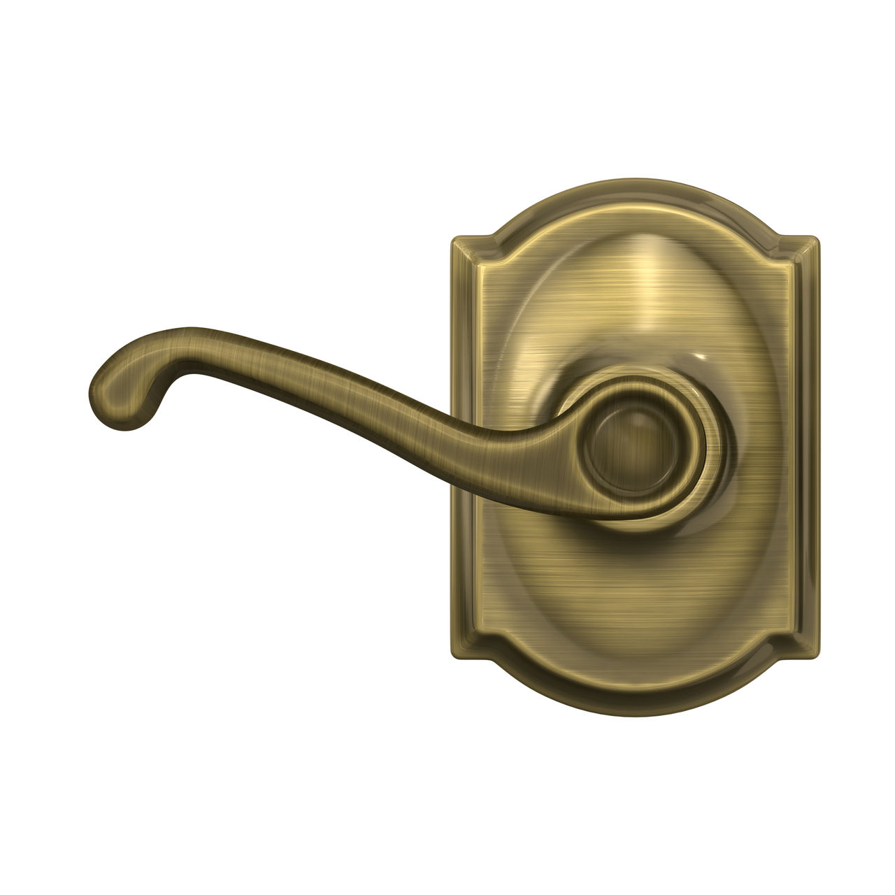Flair Lever Hall & Closet Lock with Camelot Trim