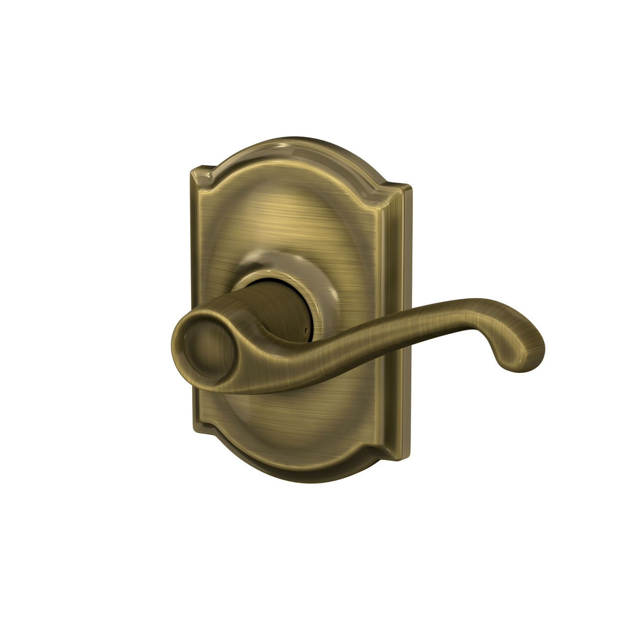 Flair Lever Hall & Closet Lock with Camelot Trim